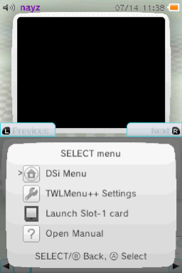 Select menu